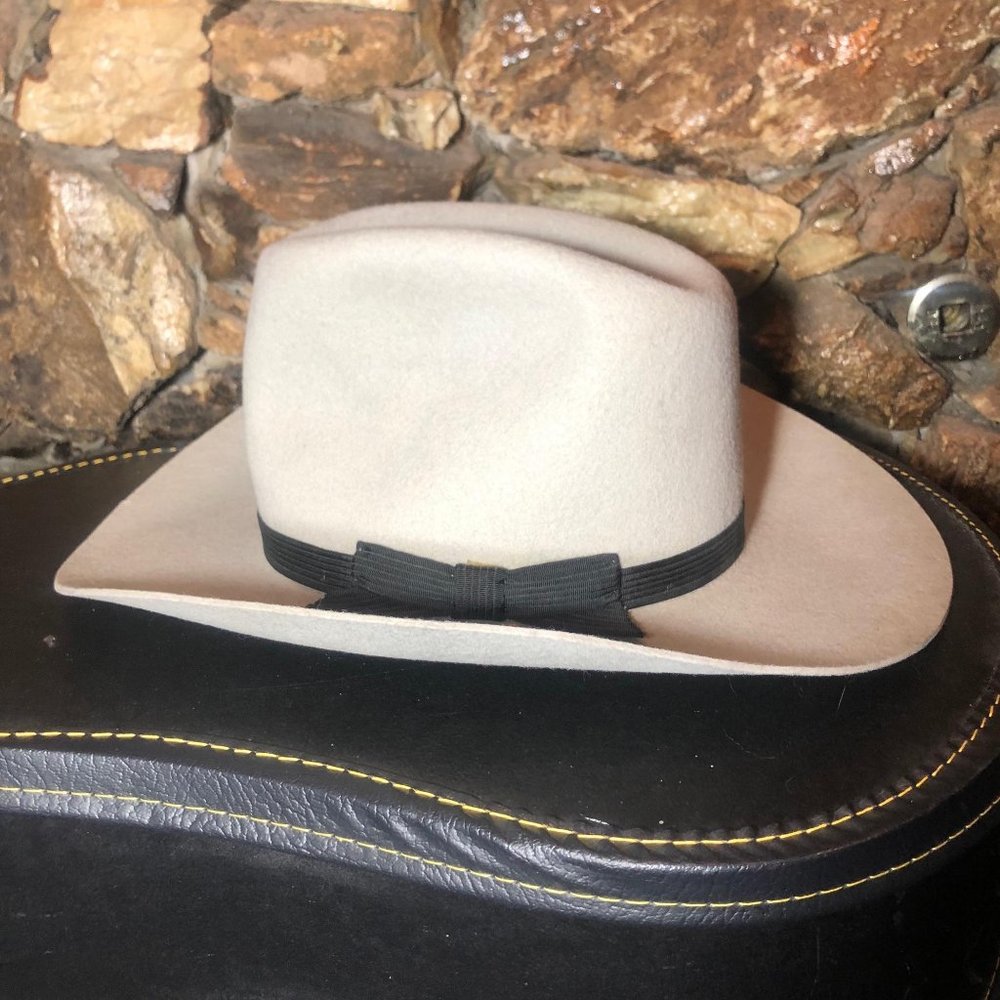 DE SIND Vintage Cowboy Western Suede Hat Fedora